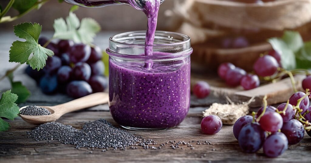 Jak przygotować koktajl proteinowy z winogronami i chia